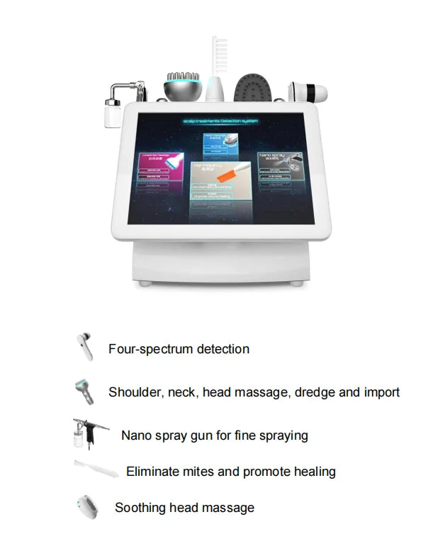 2026 Hot Sale 5 in 1 Micro Current Scalp Analyzer for Hair Loss Treatment Micro Current Hair Growth Machine
