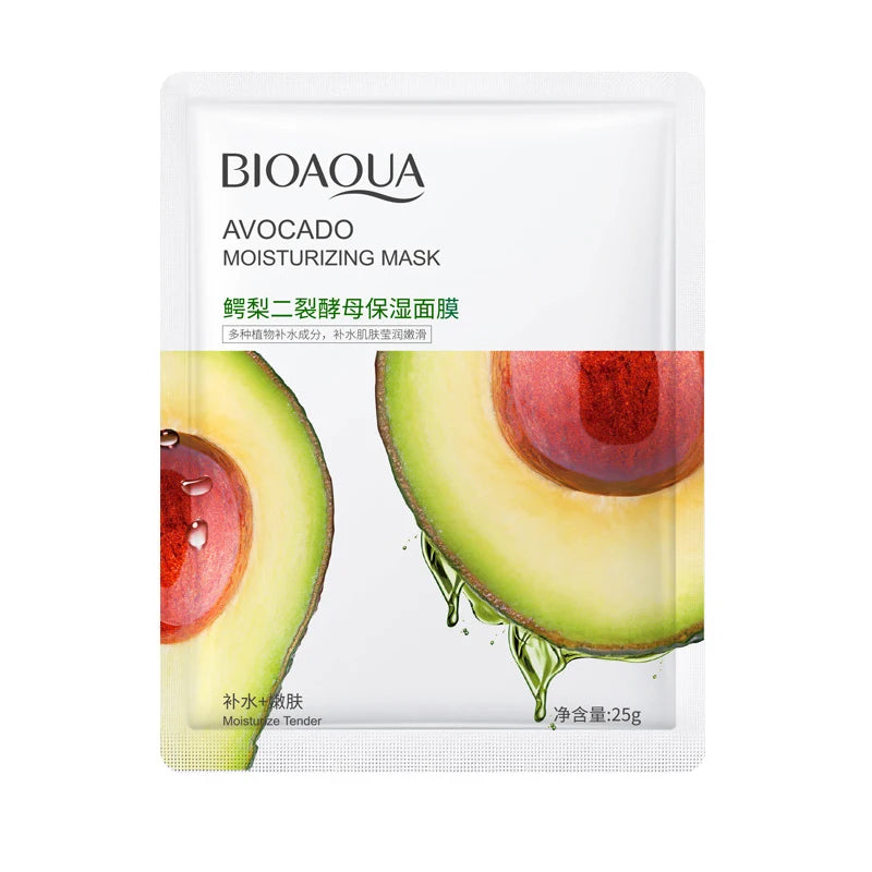 8pcs BIOAQUA Fruit Facial Masks Moisturizing Hydrating Brightening Anti-aging Face Mask Sheet Masks for Face Skin Care