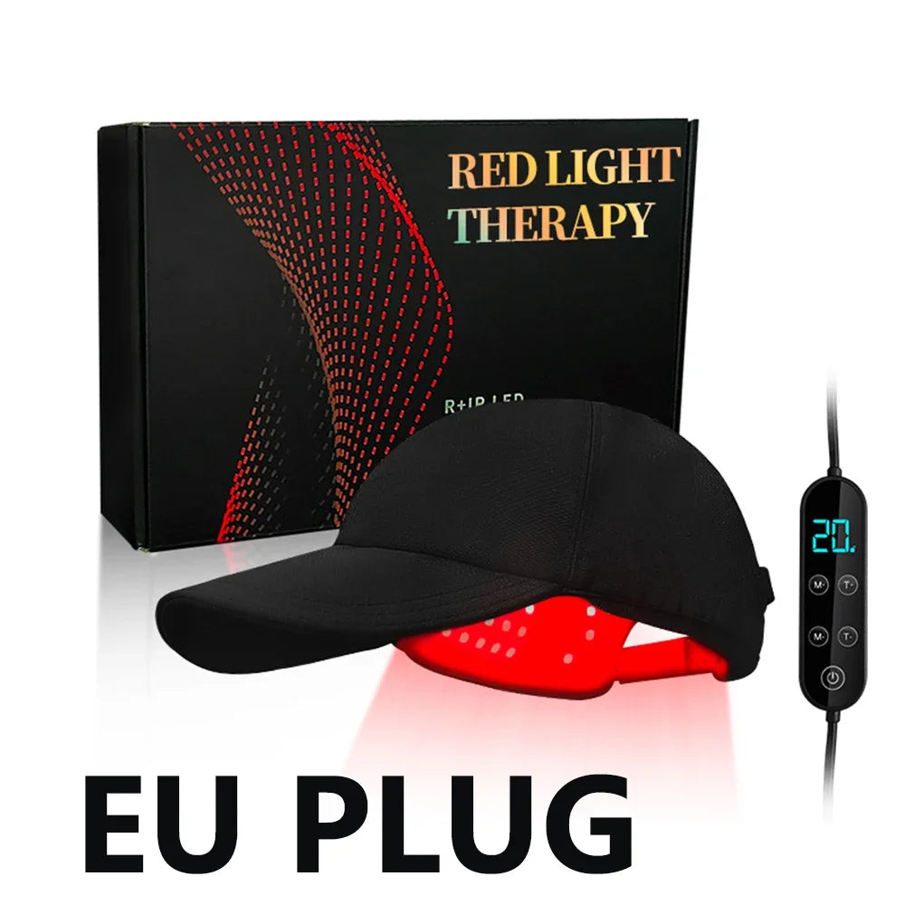Red Light Therapy Hat with 180Lamp Beads Laser Hair Growth Cap Professional Cap for Greasy Scalp Hair Care Adjustable Rear Strap