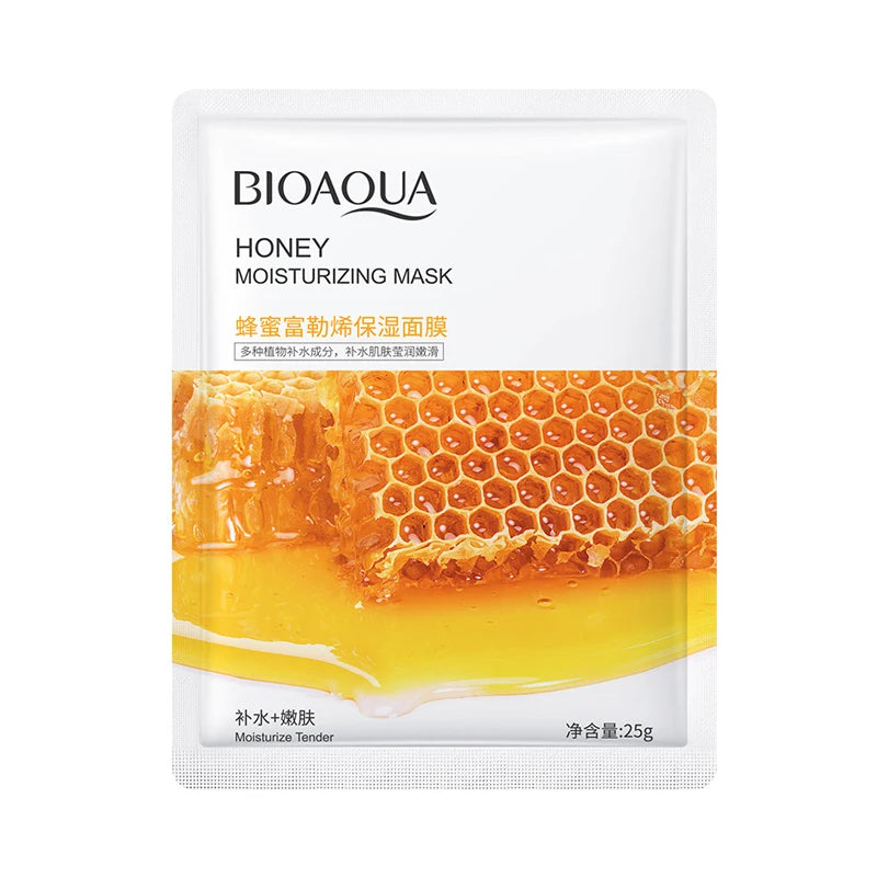 8pcs BIOAQUA Fruit Facial Masks Moisturizing Hydrating Brightening Anti-aging Face Mask Sheet Masks for Face Skin Care