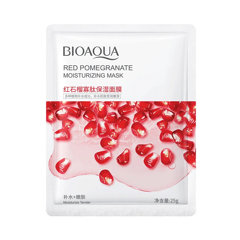 8pcs BIOAQUA Fruit Facial Masks Moisturizing Hydrating Brightening Anti-aging Face Mask Sheet Masks for Face Skin Care
