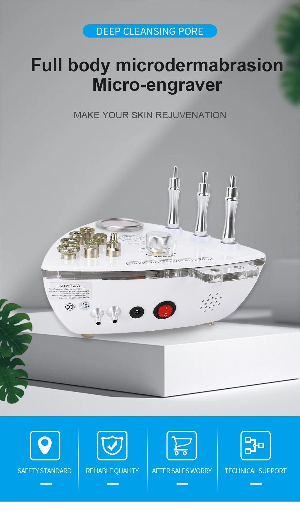 Wholesale Facial Microdermabrasion Machine Diamond Tip Dermabrasion Devices Skin Exfoliation Vacumtherapy Wrinkle Beauty Tool