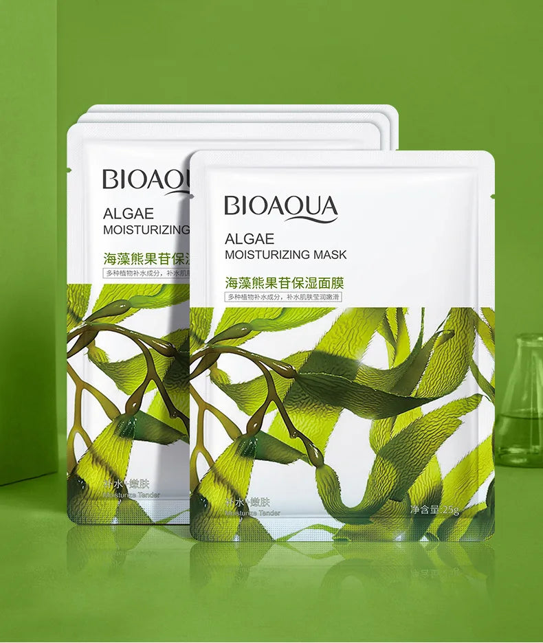 8pcs BIOAQUA Fruit Facial Masks Moisturizing Hydrating Brightening Anti-aging Face Mask Sheet Masks for Face Skin Care