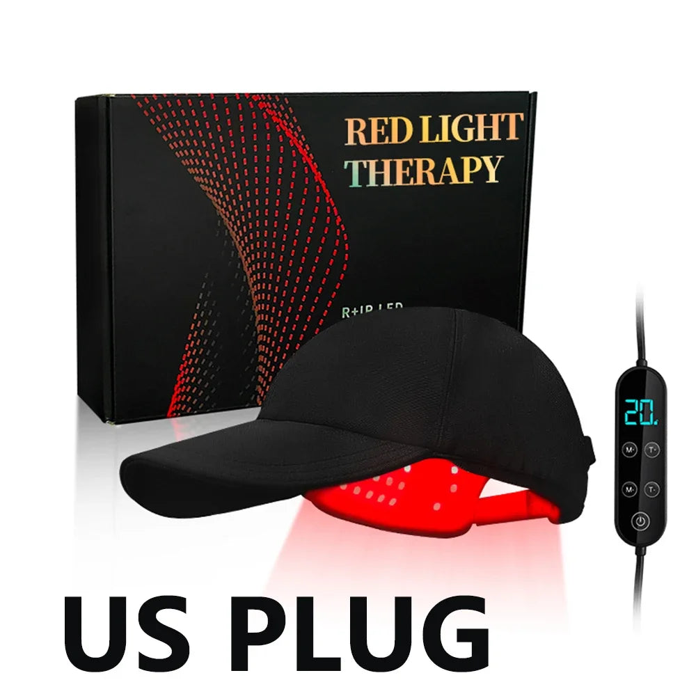 Red Light Therapy Hat with 180Lamp Beads Laser Hair Growth Cap Professional Cap for Greasy Scalp Hair Care Adjustable Rear Strap