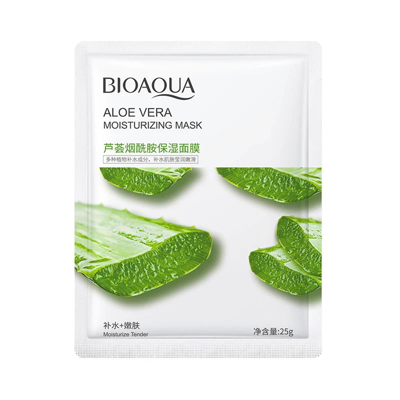 8pcs BIOAQUA Fruit Facial Masks Moisturizing Hydrating Brightening Anti-aging Face Mask Sheet Masks for Face Skin Care