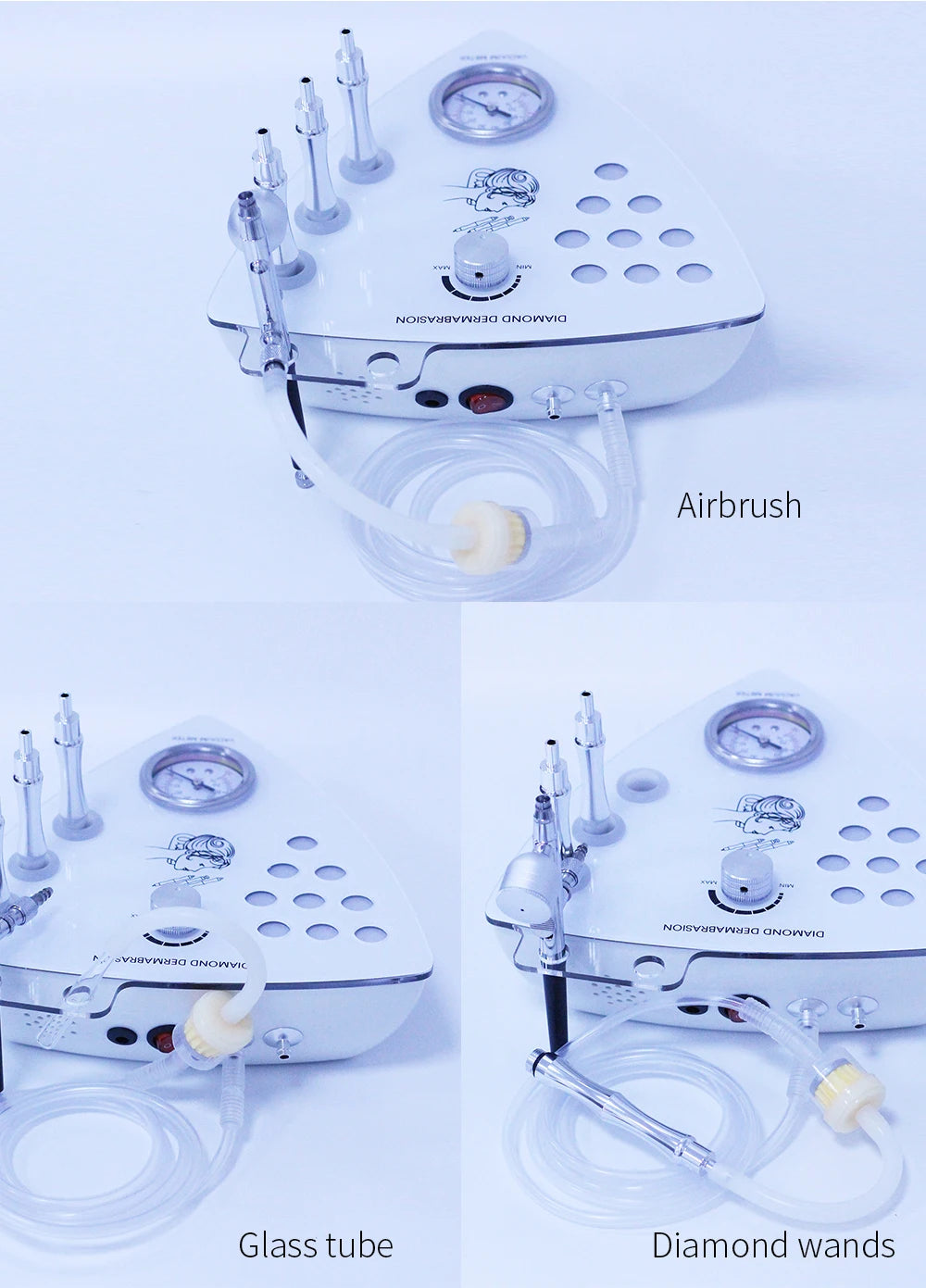 Wholesale Facial Microdermabrasion Machine Diamond Tip Dermabrasion Devices Skin Exfoliation Vacumtherapy Wrinkle Beauty Tool