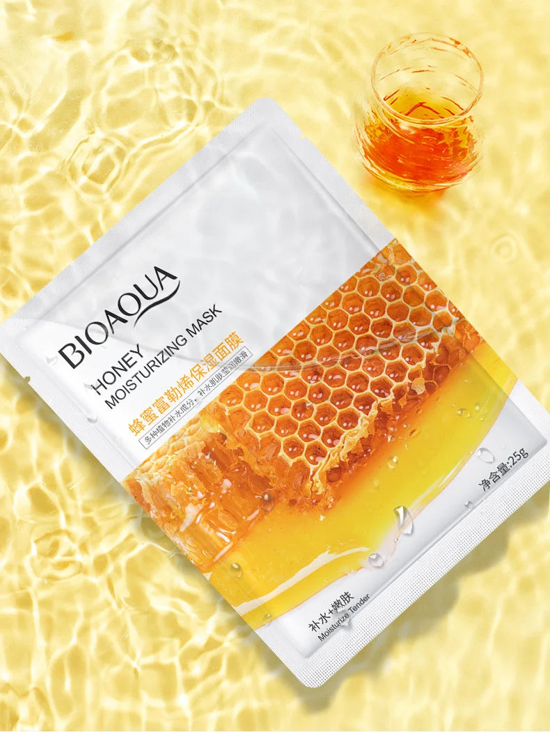 8pcs BIOAQUA Fruit Facial Masks Moisturizing Hydrating Brightening Anti-aging Face Mask Sheet Masks for Face Skin Care