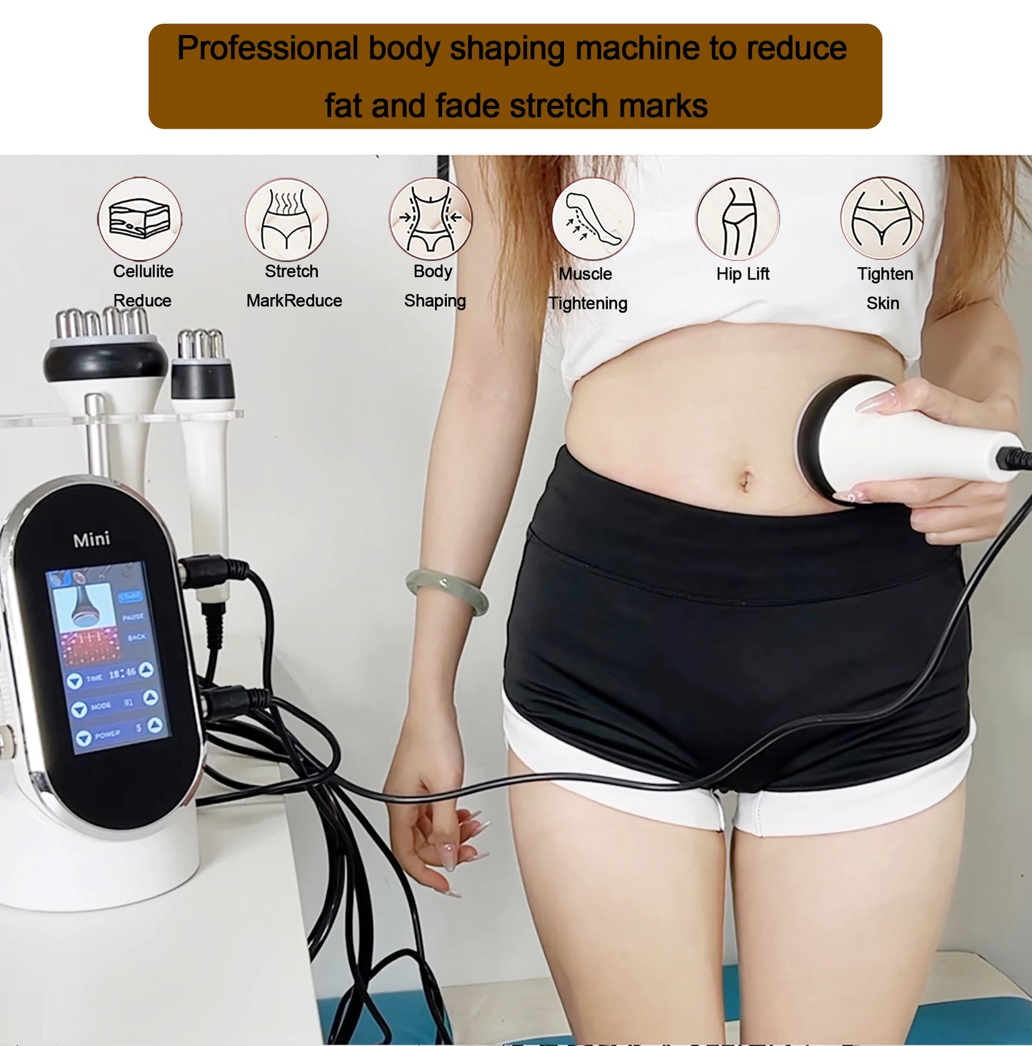 4 IN1 40K Cavitation Radio Frequency Ultrasonic Slimming Machine  Removal Weight Loss Skin Tightening Facial Beauty Tool